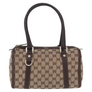 Gucci Abbey Boston Gg Canvas Beige Canvas Handbag